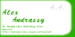 alex andrassy business card